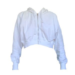 Cropped White Jacket From Hollister